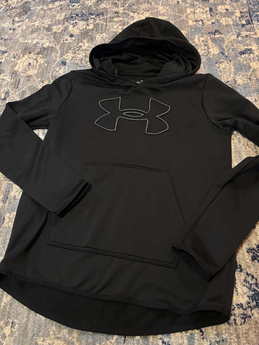 Under Armour Fleece Hoodie Size Sm Black Logo